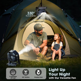 Ausic Misting Fan 330-degree adjustable angle directs airflow precisely