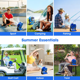Ausic portable fan uses durable ABS construction for rugged outdoor use.