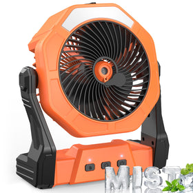 Ausic misting fan front view for portable outdoor cooling.