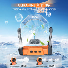 Ausic misting fan patio-setup demonstrates outdoor cooling on the patio.