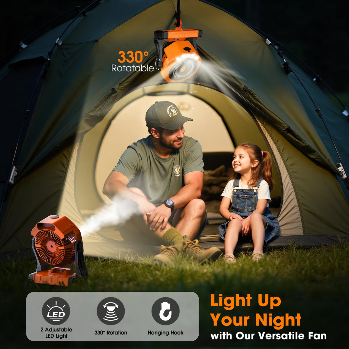 Ausic misting fan offers two spray modes for customizable mist