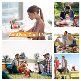 Ausic misting fan USB recharge supports travel and camping.