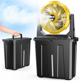 Ausic misting fan with water box for outdoor cooling on sunny days