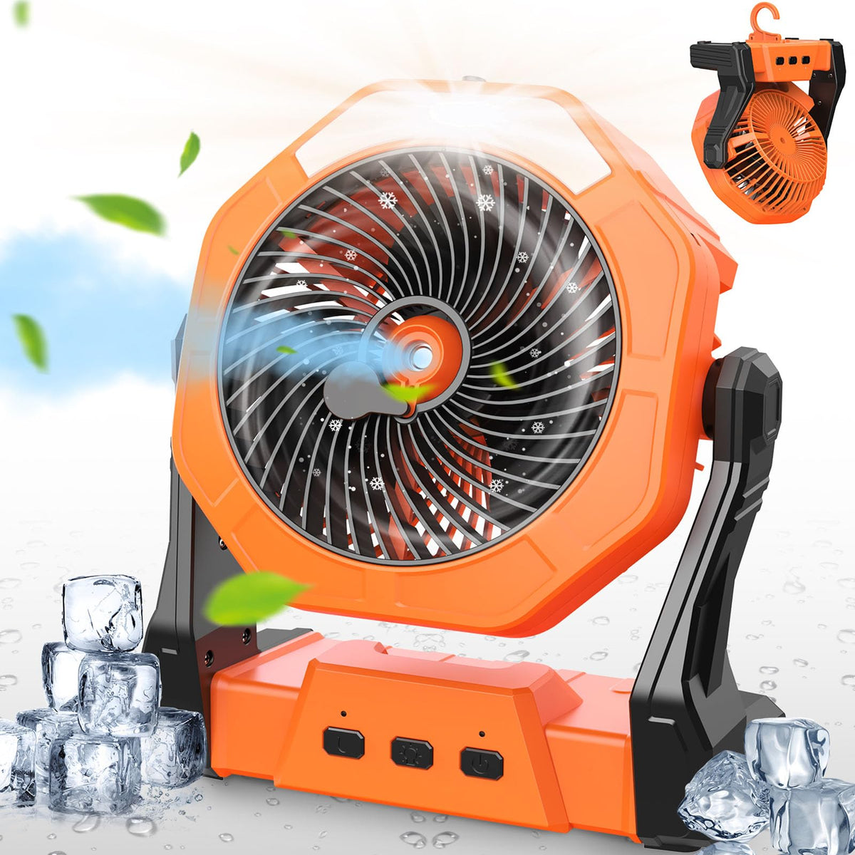 Ausic misting fan with water tank for outdoor cooling
