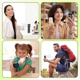 Ausic outdoor use misting fan suitable for shopping, beach trips and more.