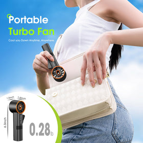 Ausic portable fan with 2000mAh battery for long outdoor use.