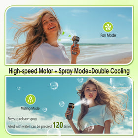 Ausic summer gift misting fan ideal for outdoor enthusiasts and travelers.