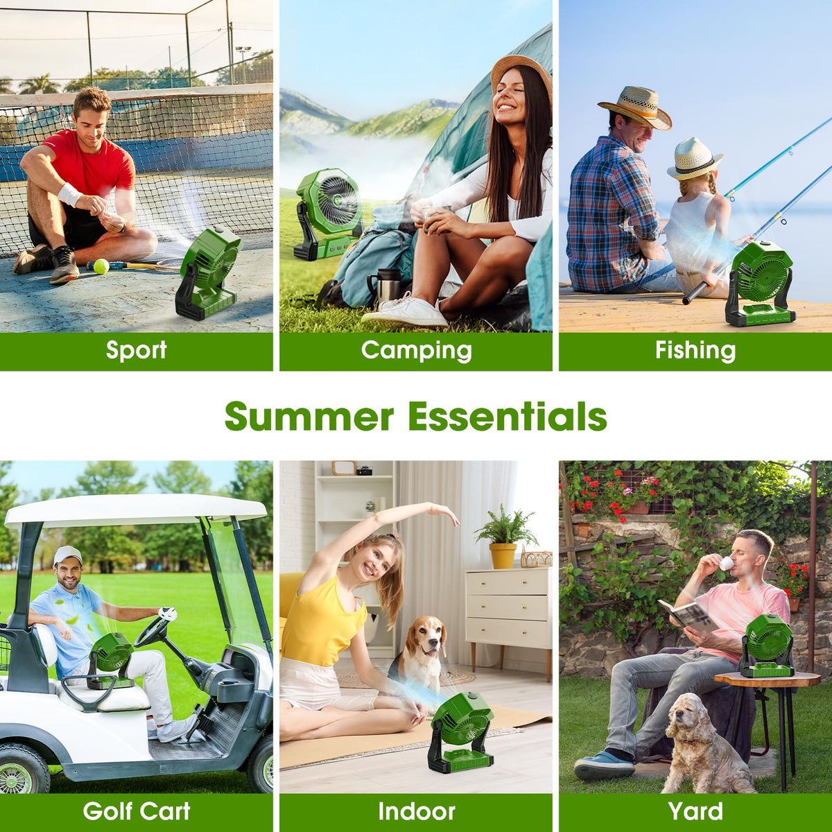 Ausic USB rechargeable outdoor fan keeps you cool on trips