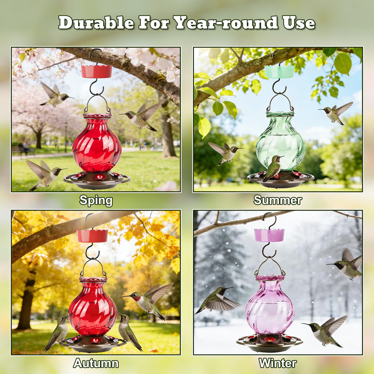 Auslar hanging feeder for easy outdoor placement.