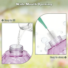 Auslar feeder uses wide mouth for easy filling and cleaning.