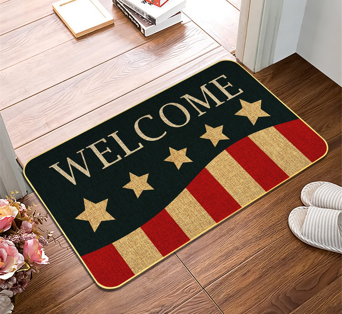 AUSTAB Fourth of July entry mat for festive home or office decor