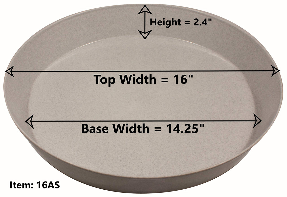 Austin Planter pot-protection saucer stabilizes large pots on windy days