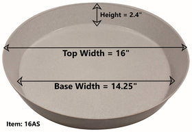 Austin Planter pot-protection saucer stabilizes large pots on windy days