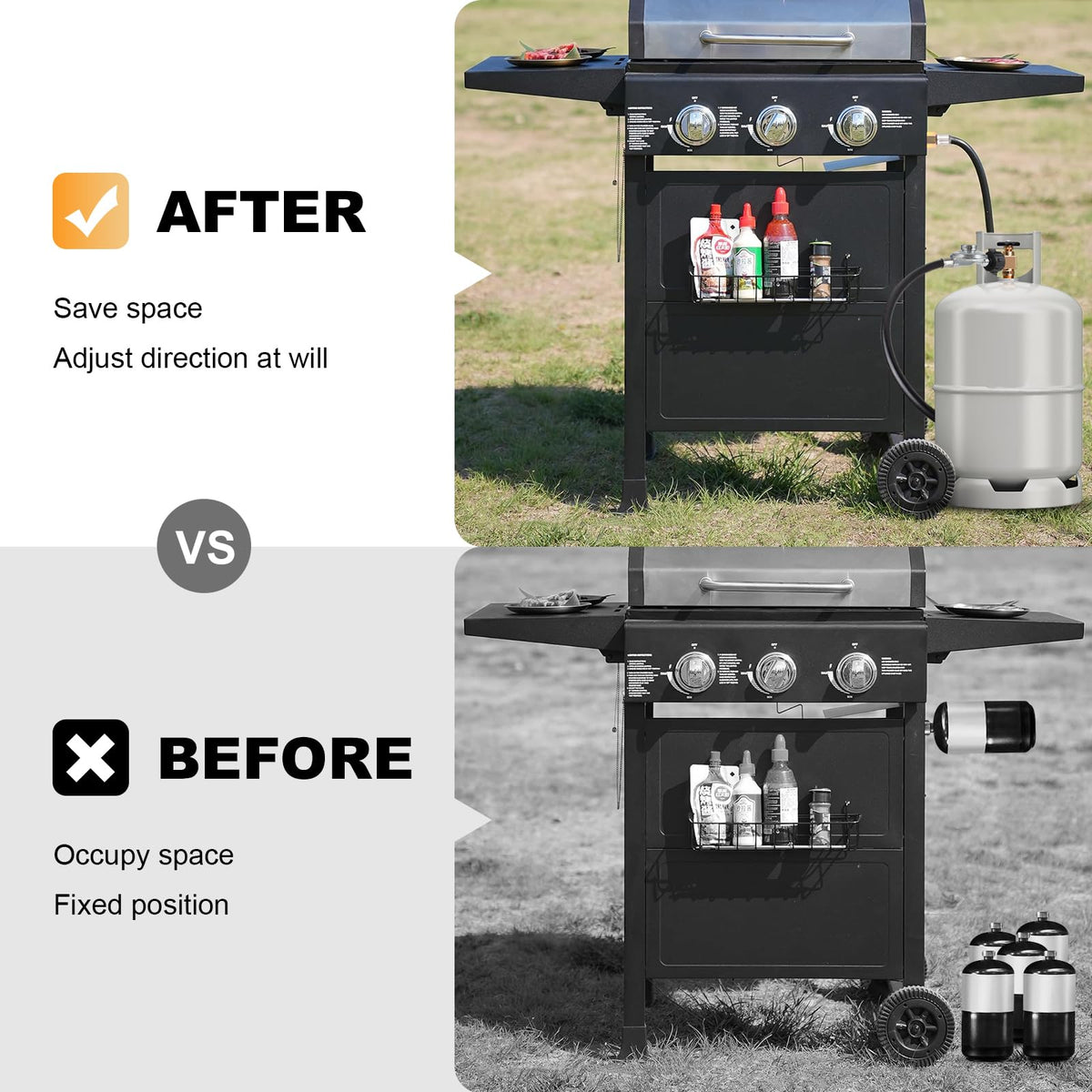 AUTATUE outdoor setup featuring grill, RV, and camping stove use.