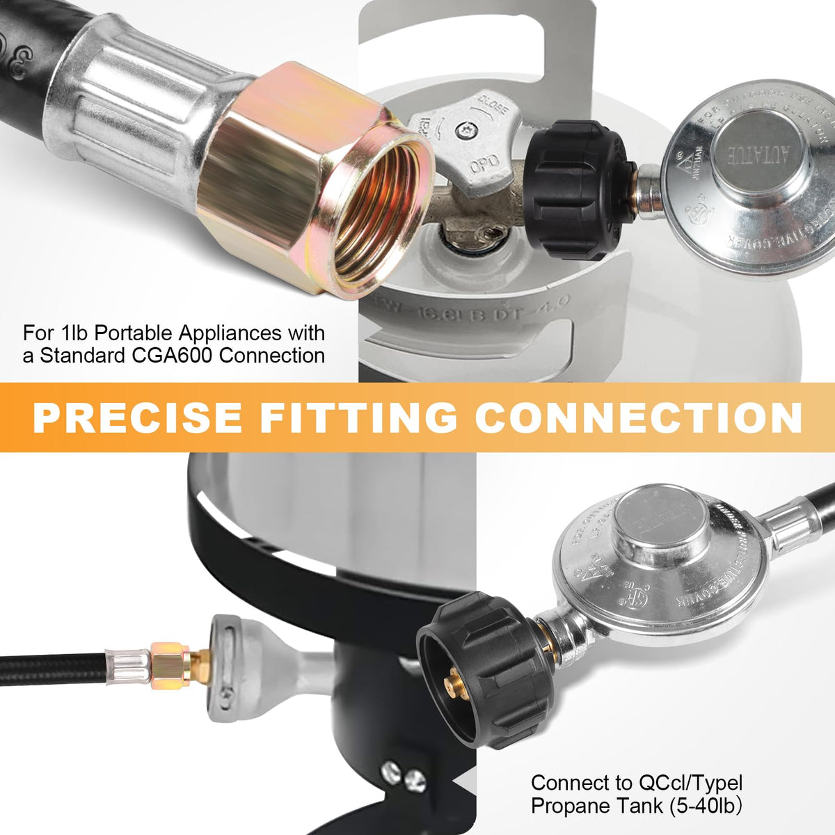 AUTATUE QCC quick-connect fitting ready for easy tank attachment.