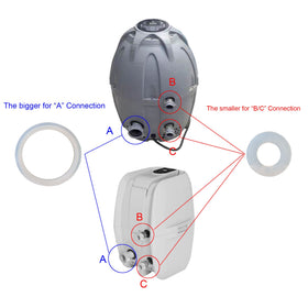 Autoacc connector seal BC close-up supports smaller connections for tight spa seals