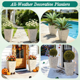 Autodaya all-weather planter with UV inhibitors preserves color