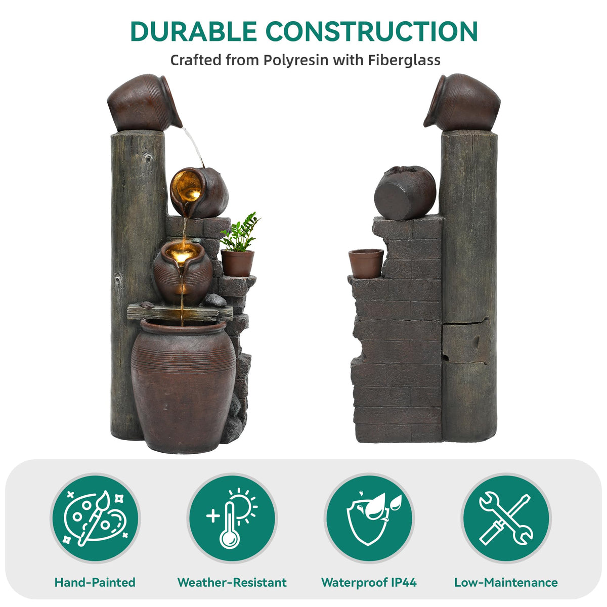 Autodaya fountain pump system ETL-listed for safe operation