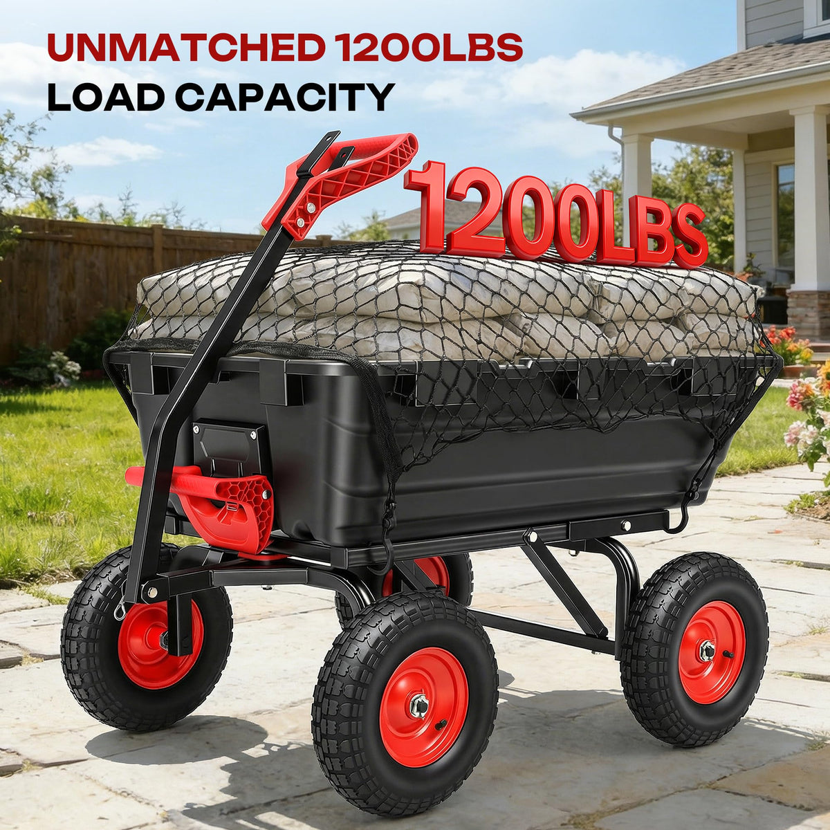 Autodaya heavy-duty steel frame supports demanding yard tasks.