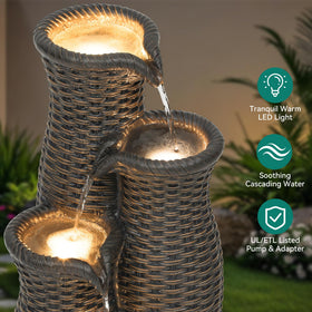 Autodaya LED lights illuminate at night for a tranquil visual display.