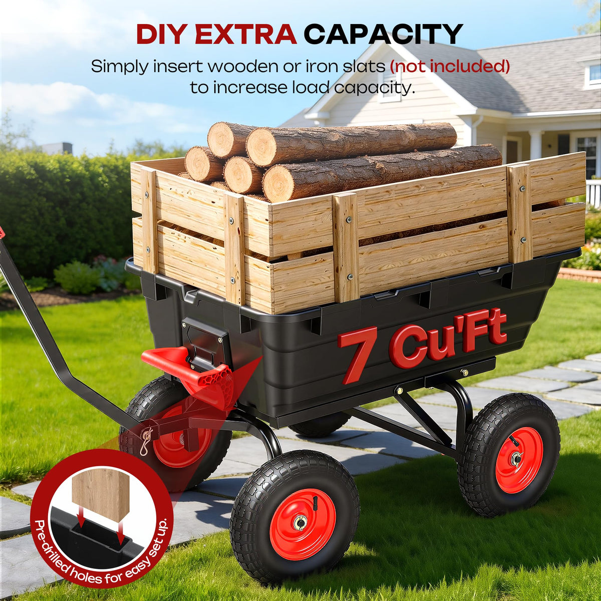 Autodaya tow-behind compatibility with mower, tractor, and ATV.