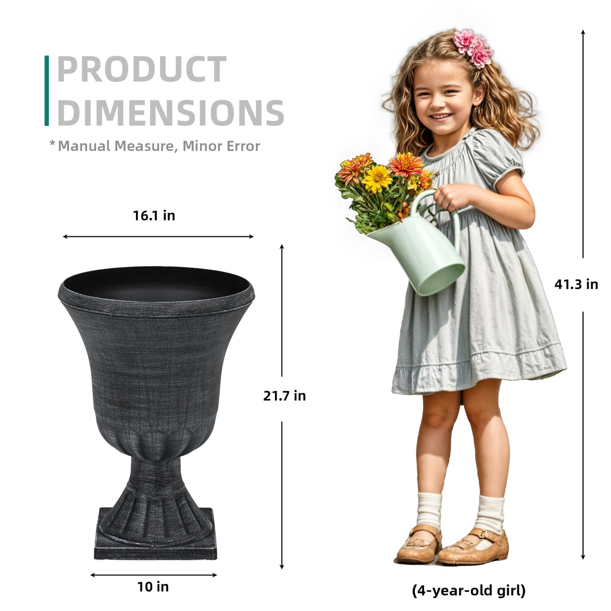 Autodaya urn planter suitable for indoor and outdoor use.