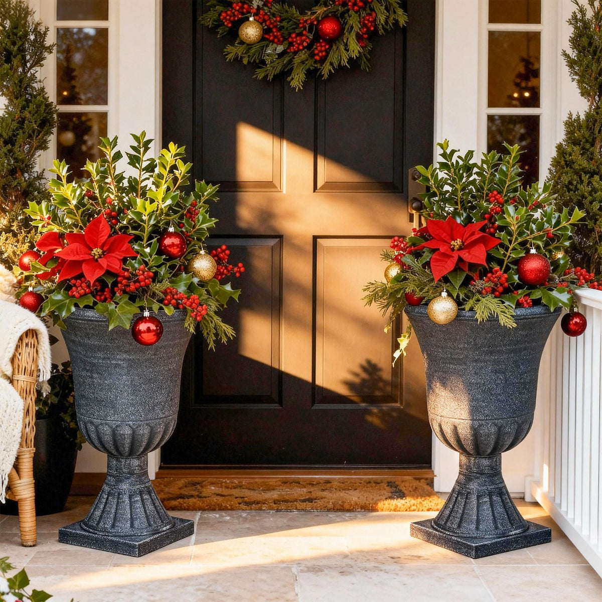 Autodaya urn planter is lightweight yet durable for easy relocation.