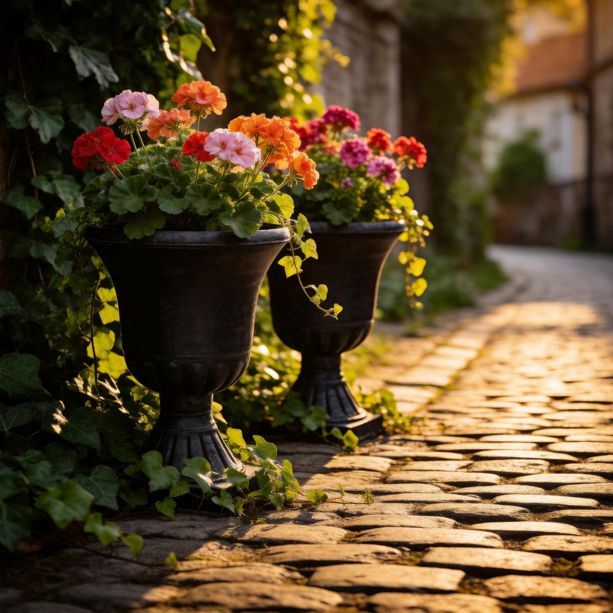 Autodaya 2-pack urn planters provide balanced, scalable display.