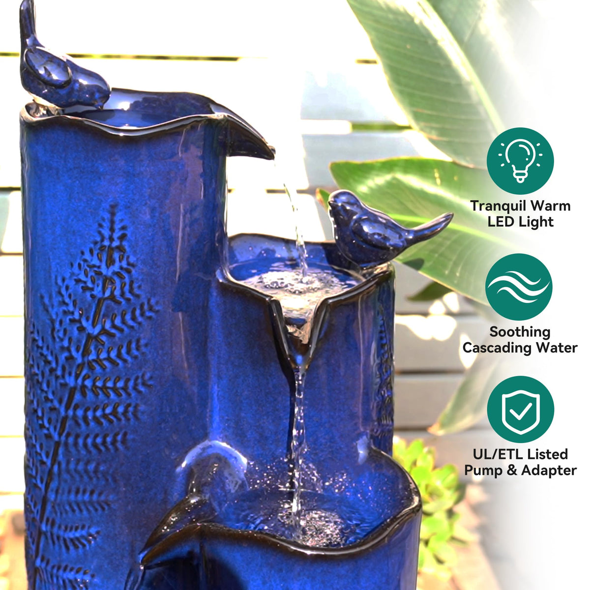 Autodaya durable ceramic construction resists weather, ensuring long-lasting outdoor decor.
