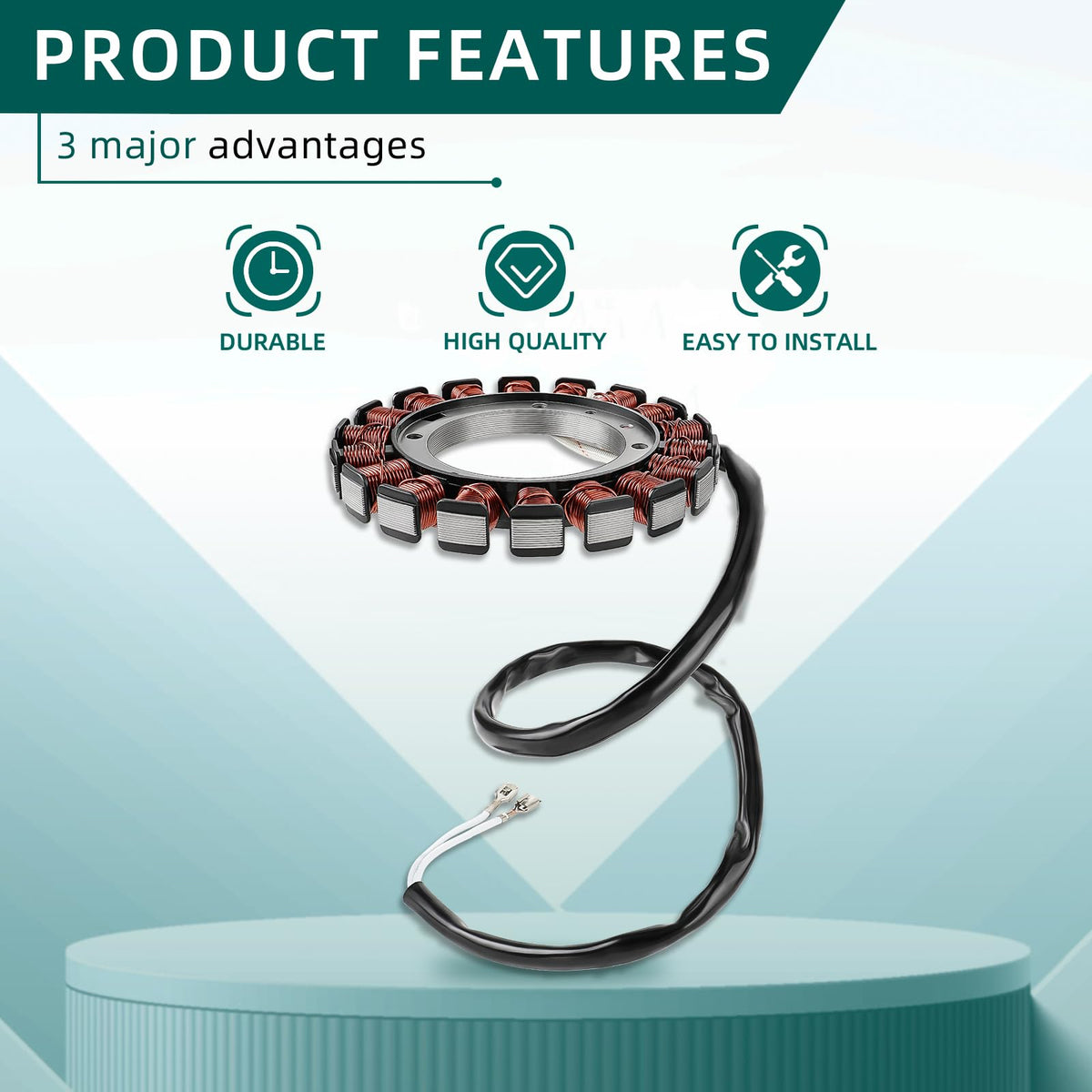 Installation guide image showing stator replacement steps