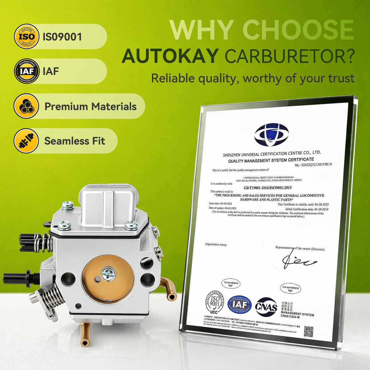 AUTOKAY intake manifold ensures proper air-fuel mixture.