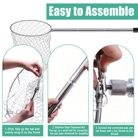 Autokcan chicken catching net heads for large poultry capture and quick setup