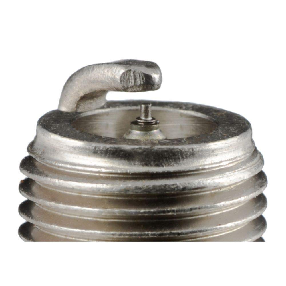 Autolite Xtreme Start Iridium spark plug tip closeup 0.6mm promotes fouling resistance.