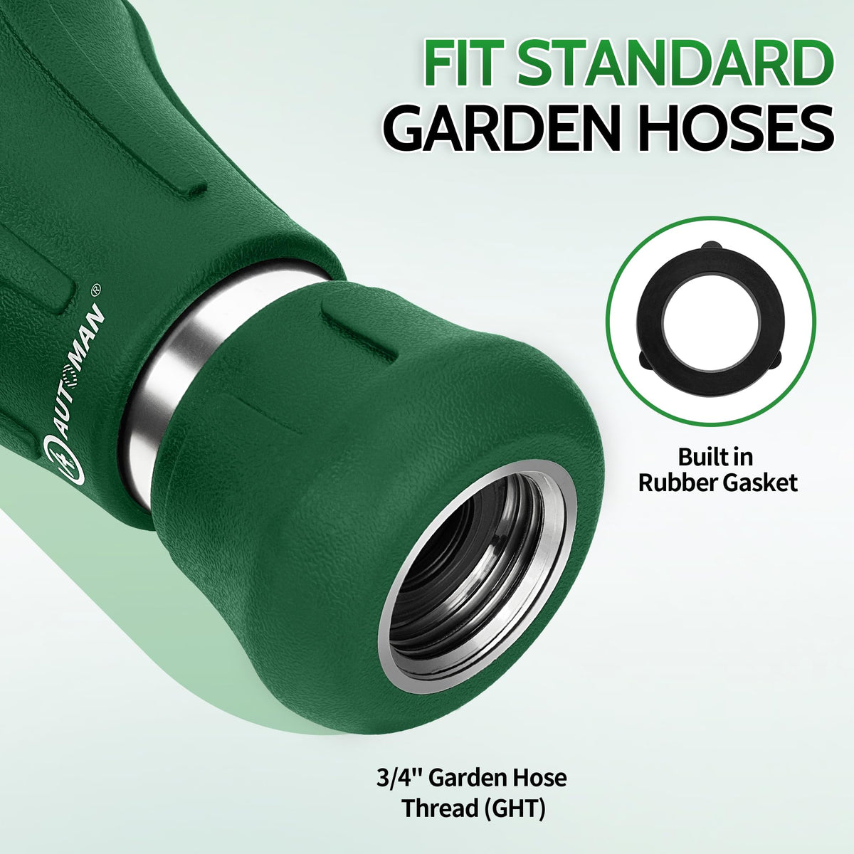 AUTOMAN ergonomic soft rubber handle provides comfortable grip