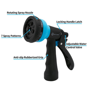 AUTOMAN EVA ergonomic non slip handle for comfortable extended watering.