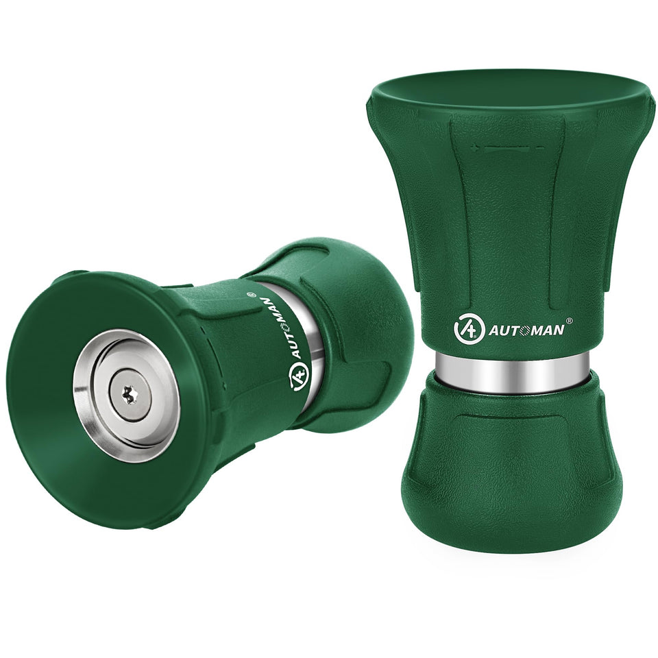 AUTOMAN garden hose nozzle with rugged aluminum core for daily use