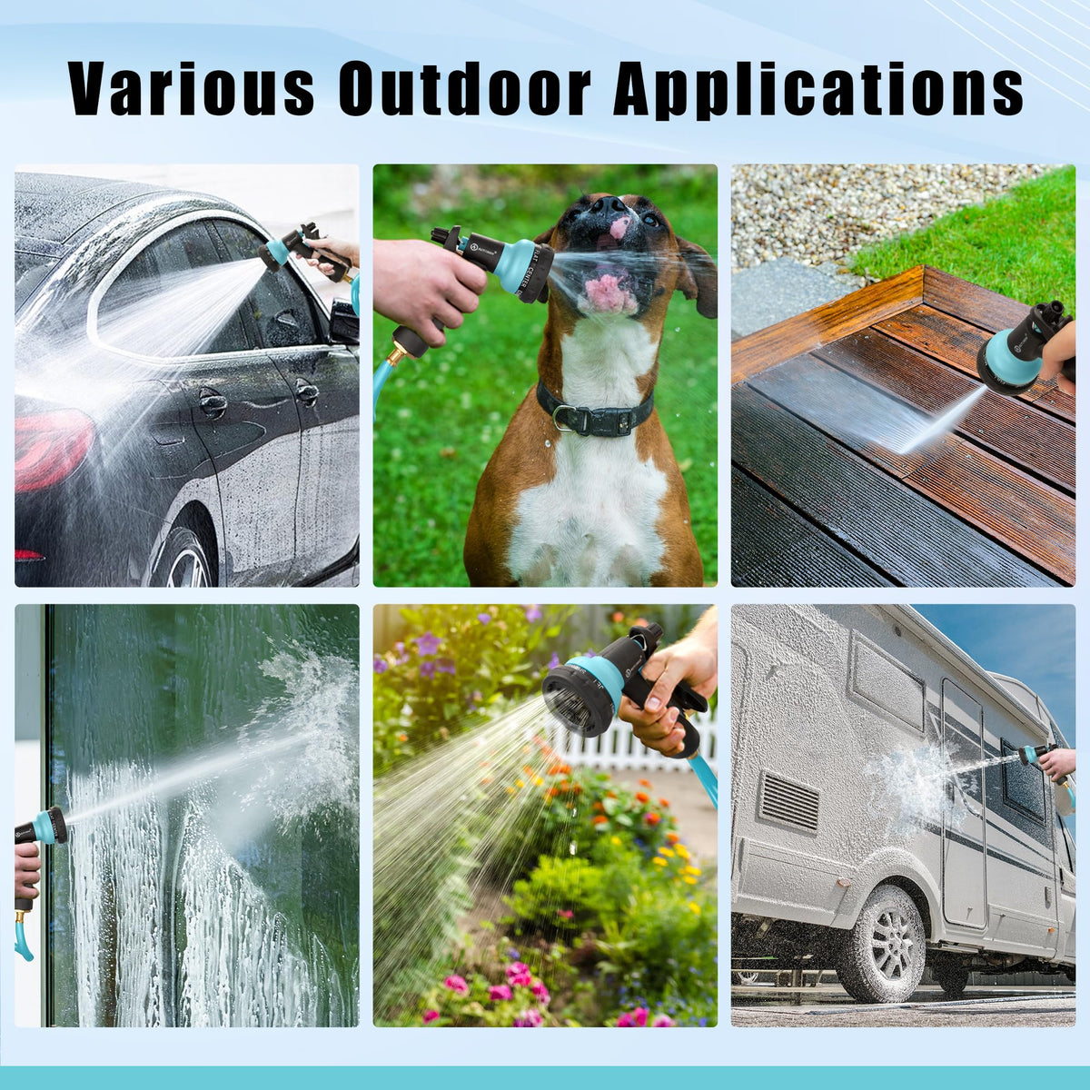 AUTOMAN retractable hose system simplifies setup and storage after watering.
