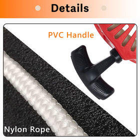 Automost GX390 PVC-handle close-up highlighting protective grip during startup.