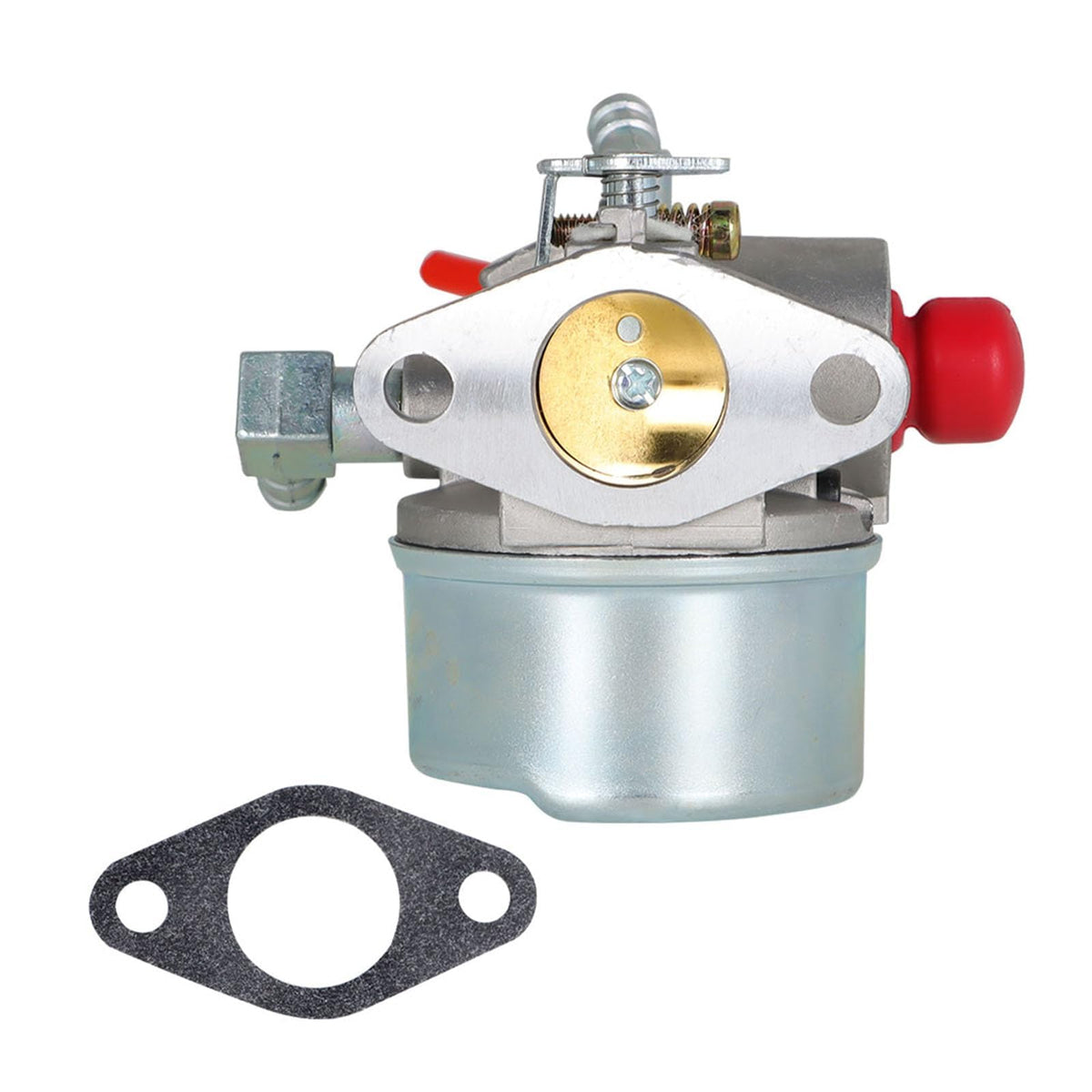 Autoparts carburetor replacement for Toro mower, closeup view, improving starting reliability.