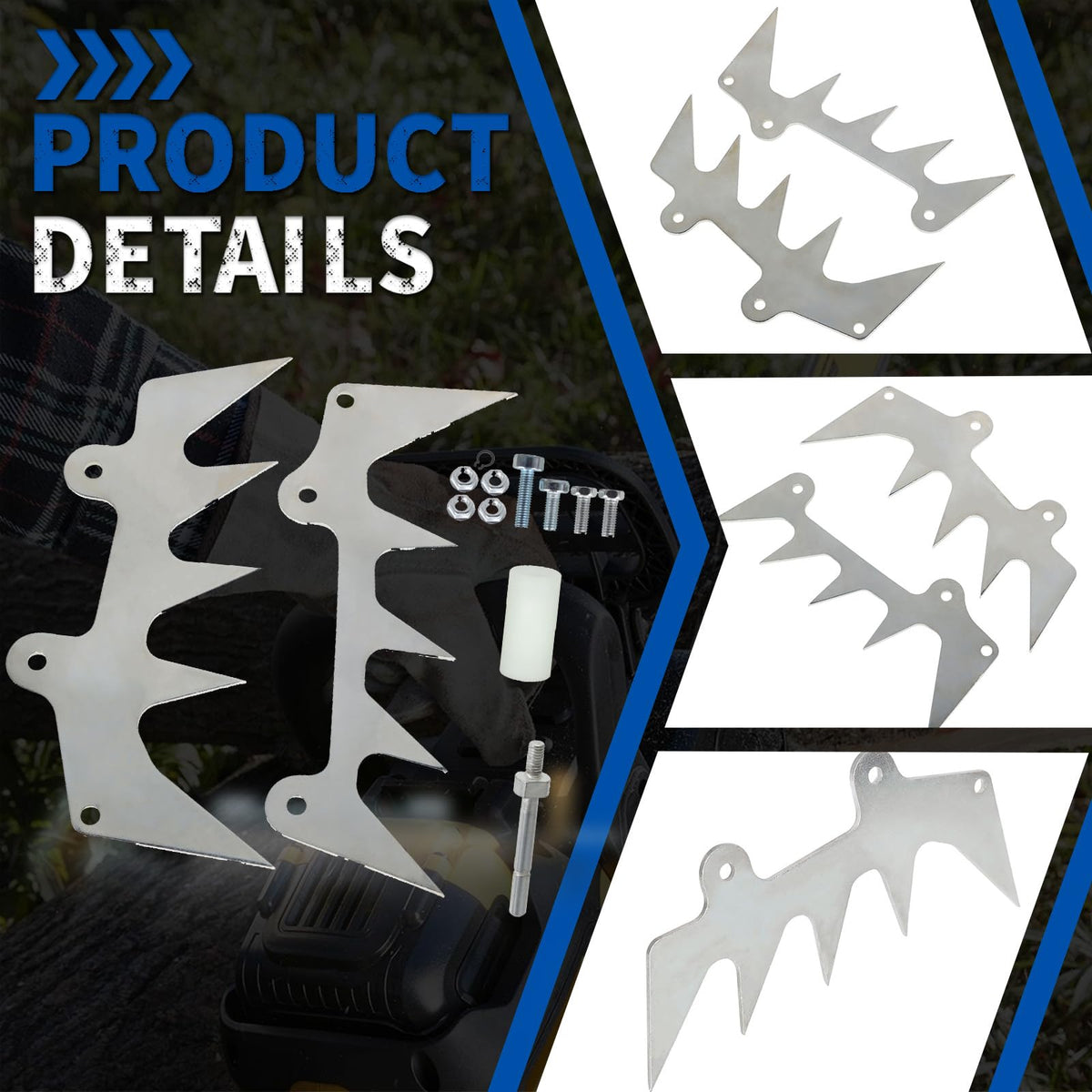 Autoparts chain catcher mount and dogs kit highlights included hardware for easy assembly.