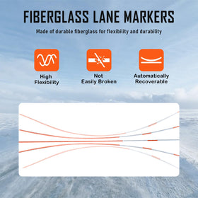 Autoparts heavy-duty markers provide winter visibility for driveways and property lines.
