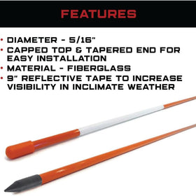 Autoparts orange marker visible at night to guide drivers safely