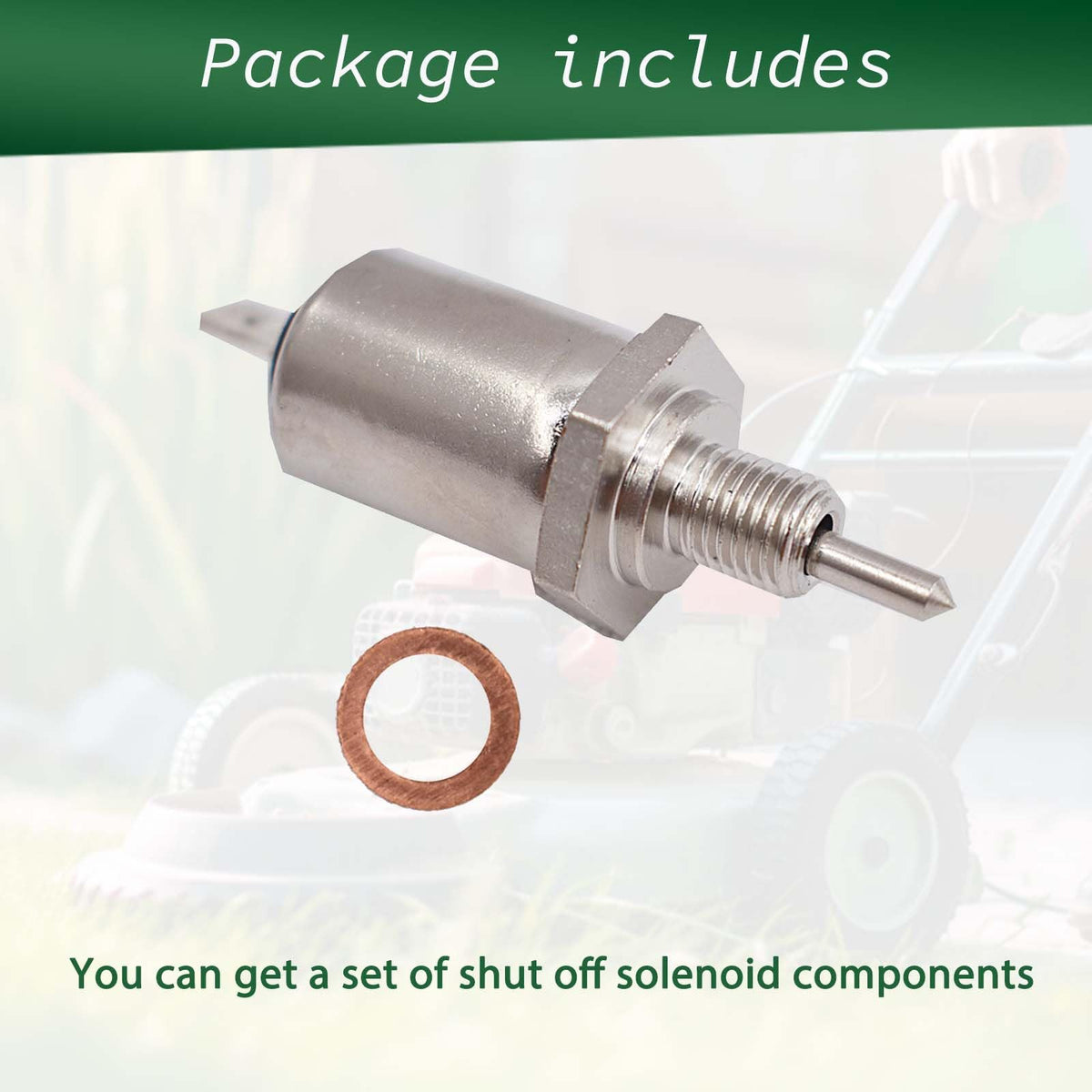 Autoparts mower solenoid; supports safe operation during mowing sessions.