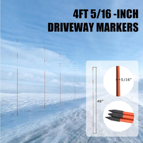 Autoparts snow stakes 48in orange offer flexible fiberglass and durability.