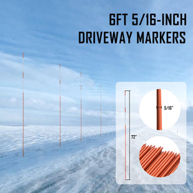 Autoparts snow stake with tapered end for easy hammer install.
