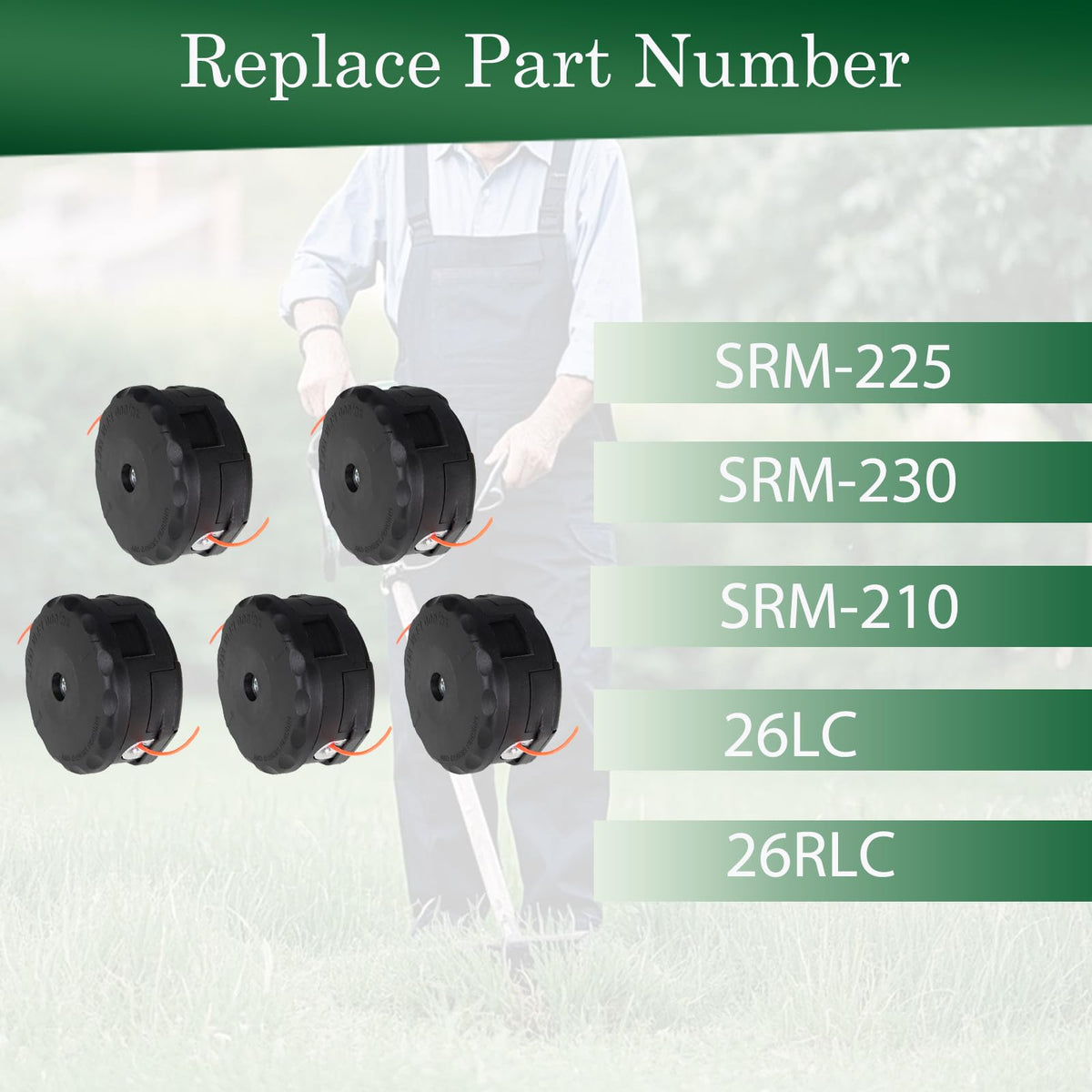 Autoparts trimmer head with 0.080 inch line included for immediate use