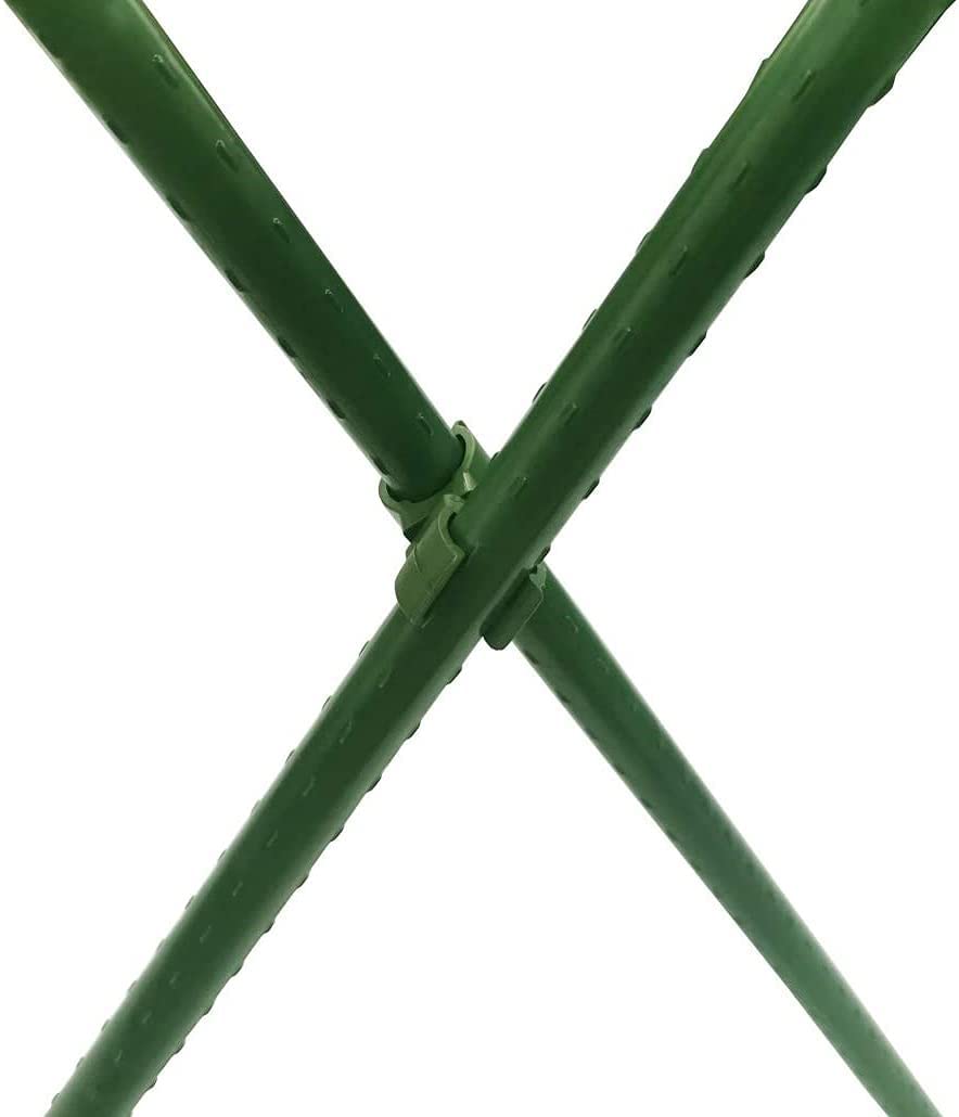 Auto-plaza garden stake connector demonstrates diagonal bracing for added plant support