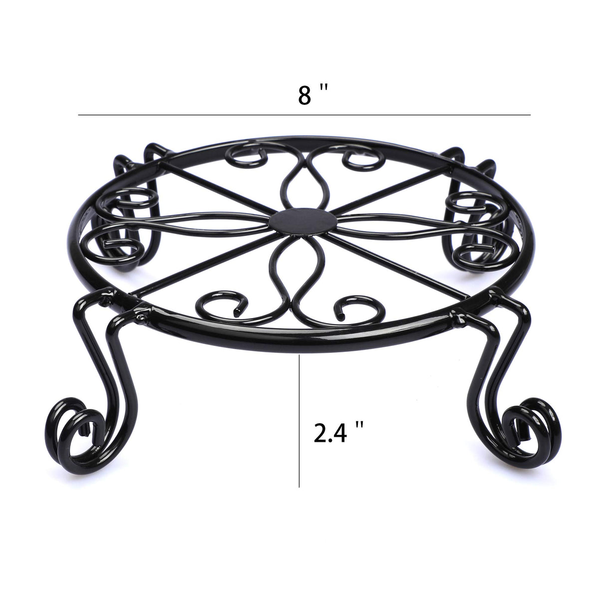 Autopromake heavy-duty iron plant stand outdoors for garden durability