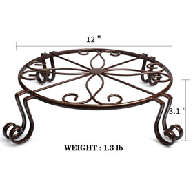 Autopromake heavy-duty plant stand in bronze finish supports outdoor pots