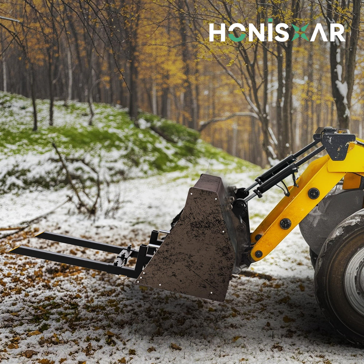 AUTOSAVER88 multi-purpose forks support logs, fence posts, hay bales and debris